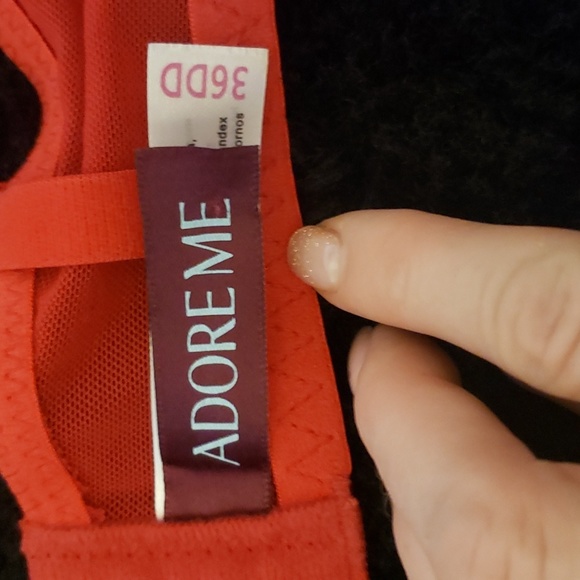 Adore Me red fishnet bra 36DD - Picture 4 of 5